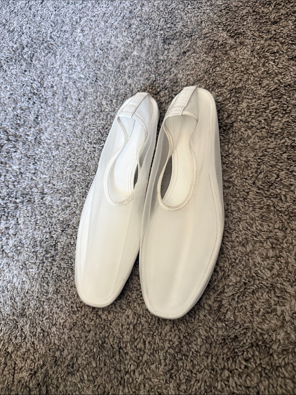 Women’s White Mesh Ballet Flat
